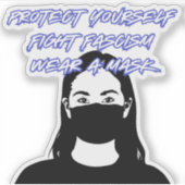 Draag een maskerstijl van graffiti sticker (Voorkant)