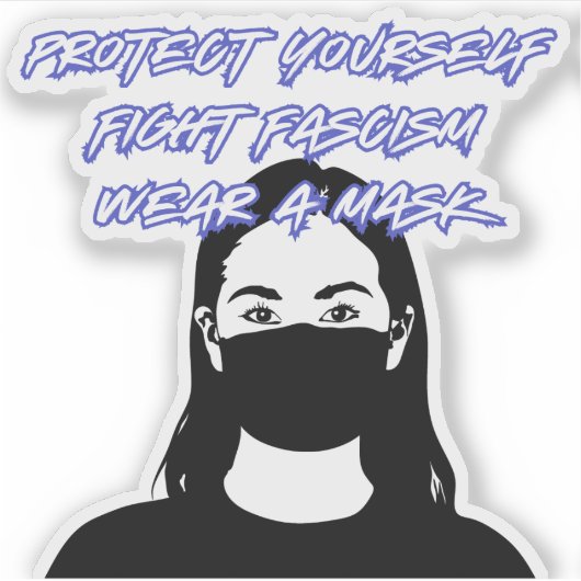 Draag een maskerstijl van graffiti sticker (Voorkant)