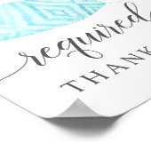 Draag een Maskerteken - Vereist Masker - Blauw Mas Poster (Hoek)