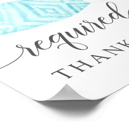 Draag een Maskerteken - Vereist Masker - Blauw Mas Poster (Hoek)