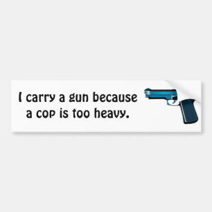 Draag een pistool bumpersticker