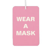 Draag een roze witte minimalistische auto luchtverfrisser (Voorkant)