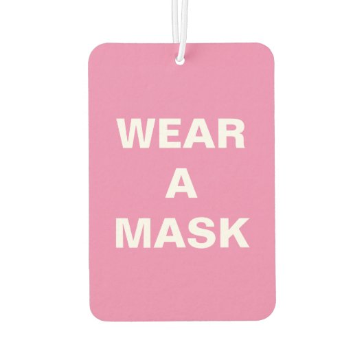 Draag een roze witte minimalistische auto luchtverfrisser (Achterkant)