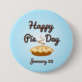 Draag een taartdag Button, 23 januari, EET TAART! Ronde Button 7,6 Cm