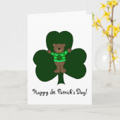 Draag en Klaver op wit Kaart (Gele Bloem)