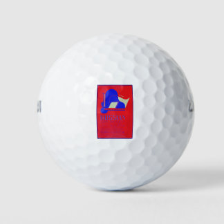 Draag en stijlvermaak posters van het verleden. golfballen