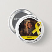 Draag Geel voor Blaaskankerbewustzijn Ronde Button 5,7 Cm (Voorkant /achterkant)