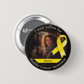 Draag Geel voor Blaaskankerbewustzijn Ronde Button 5,7 Cm (Voorkant /achterkant)