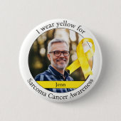 Draag Geel voor Sarcoma Kankerbewustzijn Ronde Button 5,7 Cm (Voorkant)
