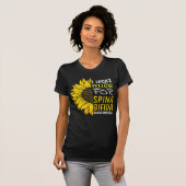 Draag geel voor Spina Bifida Survivor Zonnebloem T-shirt (Voorkant volledig)