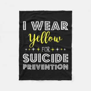Draag geel voor suicide preventie bewustzijnssuppo fleece deken