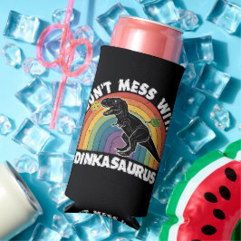 Draag geen grapjes uit met Dinkasaurus Pickleball Seltzer Blikjeskoeler