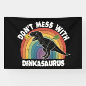 Draag geen grapjes uit met Dinkasaurus Pickleball Spandoek (Horizontaal)