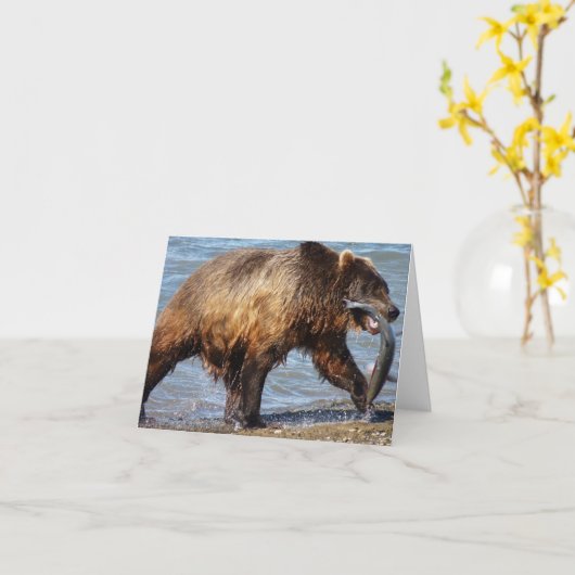 Draag gegaane visserij notecard kaart (Gele Bloem)