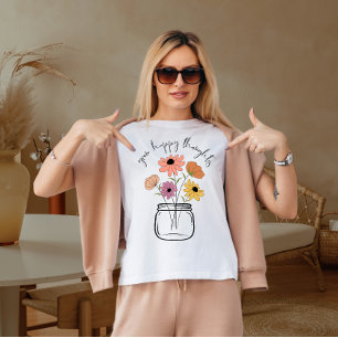 Draag gelukkige gedachten  t-shirt