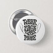 draag gezichtsmasker ronde button 5,7 cm (Voorkant /achterkant)