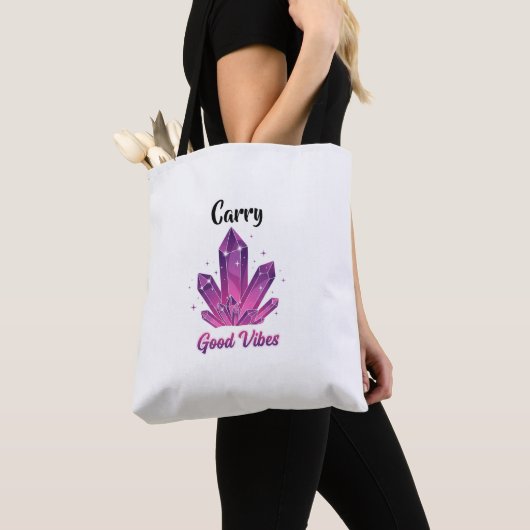 Draag goede vibes Canvas tas | Typografie van posi (Dichtbij)