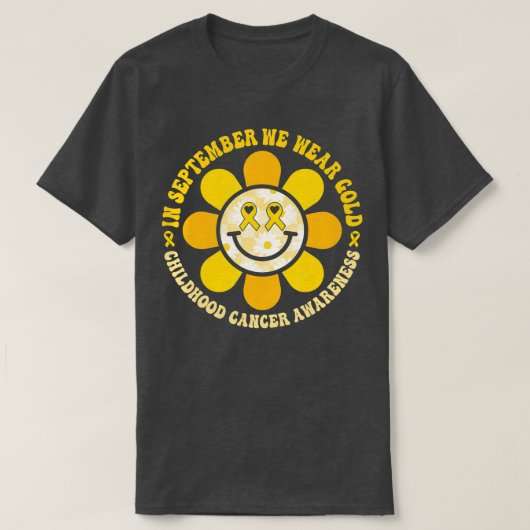 Draag Gold Childhood Cancer Awareness Warrior Figh T-shirt (Design voorkant)