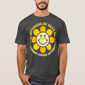 Draag Gold Childhood Cancer Awareness Warrior Figh T-shirt