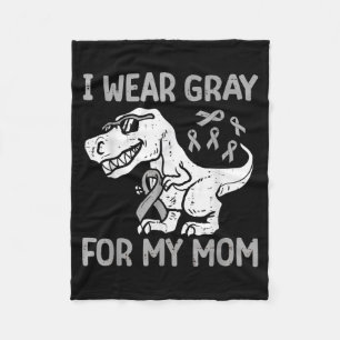 Draag Grijs Voor Moeder Dinosaur Brain Kanker Bewu Fleece Deken