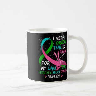 Draag groen Blauwgroen roze voor mijn dochter Meta Koffiemok