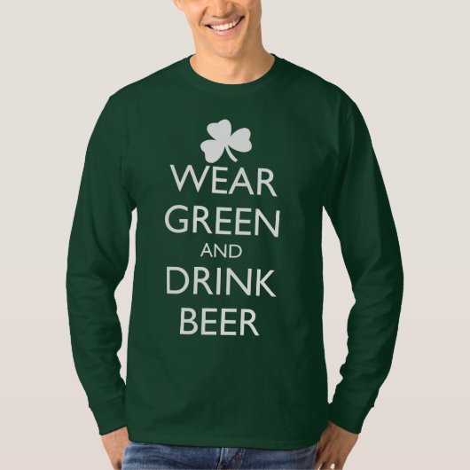 DRAAG GROEN EN DRINK T-SHIRT (Voorkant)