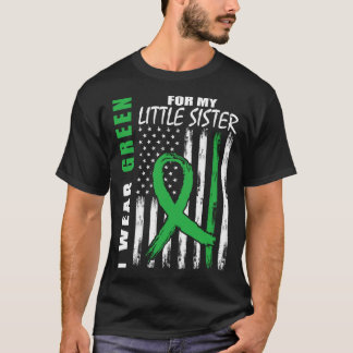 Draag groen Kleine Zus Nierziekte bewustzijn  T-shirt
