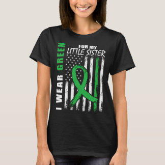 Draag Groen Kleine Zus Nierziekte Bewustzijn T-shirt
