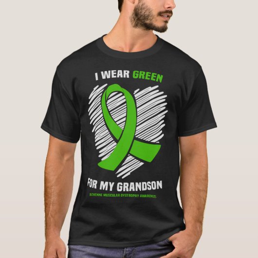 Draag Groen kleinzoon Duchenne Spierdystrofie Aw T-shirt (Voorkant)