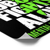 Draag groen lint bestrijden het stigma mentale gez poster (Hoek)