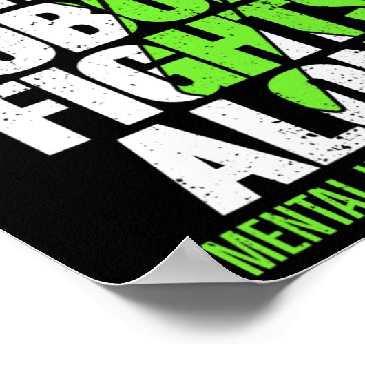 Draag groen lint bestrijden het stigma mentale gez poster (Hoek)