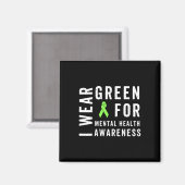 Draag Groen voor de bewustmaking van de geestelijk Magneet (Voorkant / Achterkant)