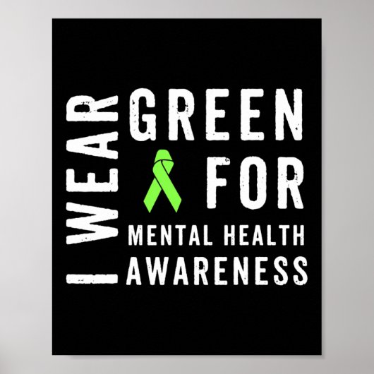 Draag Groen voor de bewustmaking van de geestelijk Poster (Voorkant)