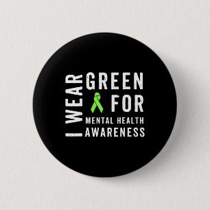 Draag Groen voor de bewustmaking van de geestelijk Ronde Button 5,7 Cm