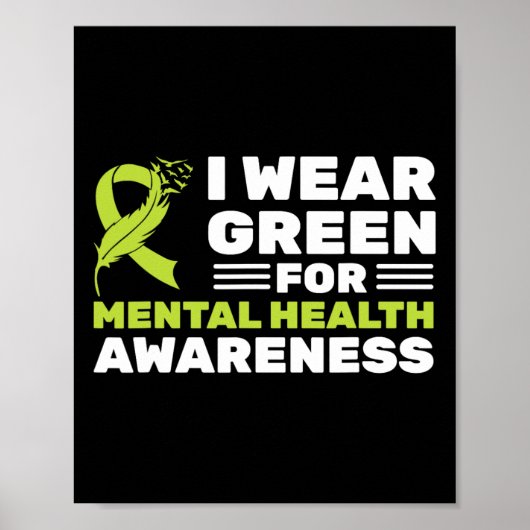 Draag Groen voor geestelijke gezondheid Poster (Voorkant)