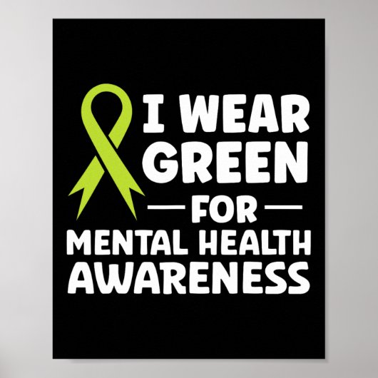 Draag Groen voor geestelijke gezondheid Poster (Voorkant)