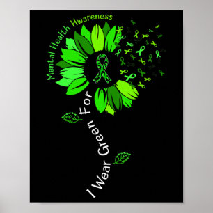 Draag Groen Voor Mentale Gezondheidsbewustzijn Gro Poster