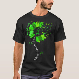 Draag Groen Voor Mentale Gezondheidsbewustzijn Gro T-shirt