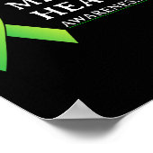 Draag groen voor mentale gezondheidsbewustzijn Maa Poster (Hoek)