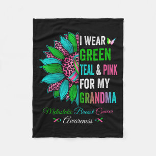 Draag Groen voor mijn oma Metastatis borstkanker Fleece Deken