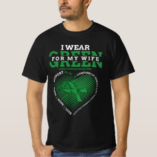 Draag groen voor mijn vrouw nierziekte bewustzijn t-shirt