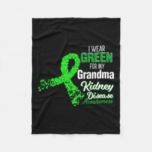 Draag groen voor oma nierziekte bewustzijn GI Fleece Deken