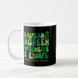 Draag groene shirt voor de maand van de mentale ge koffiemok