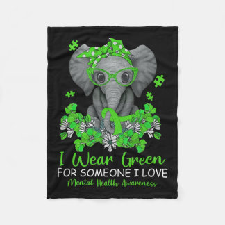 Draag groene voorlichting over geestelijke gezondh fleece deken