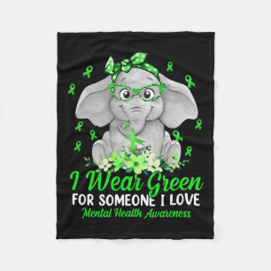 Draag groene voorlichting over geestelijke gezondh fleece deken