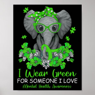 Draag groene voorlichting over geestelijke gezondh poster