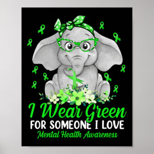 Draag groene voorlichting over geestelijke gezondh poster
