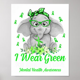 Draag groene voorlichting over geestelijke gezondh poster