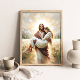 Draag haar thuis, moderne christelijke kunst, Jezu Poster