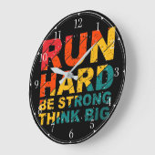 Draag hard, wees sterk, denk aan grote acrylwandkl grote klok (Hoek)